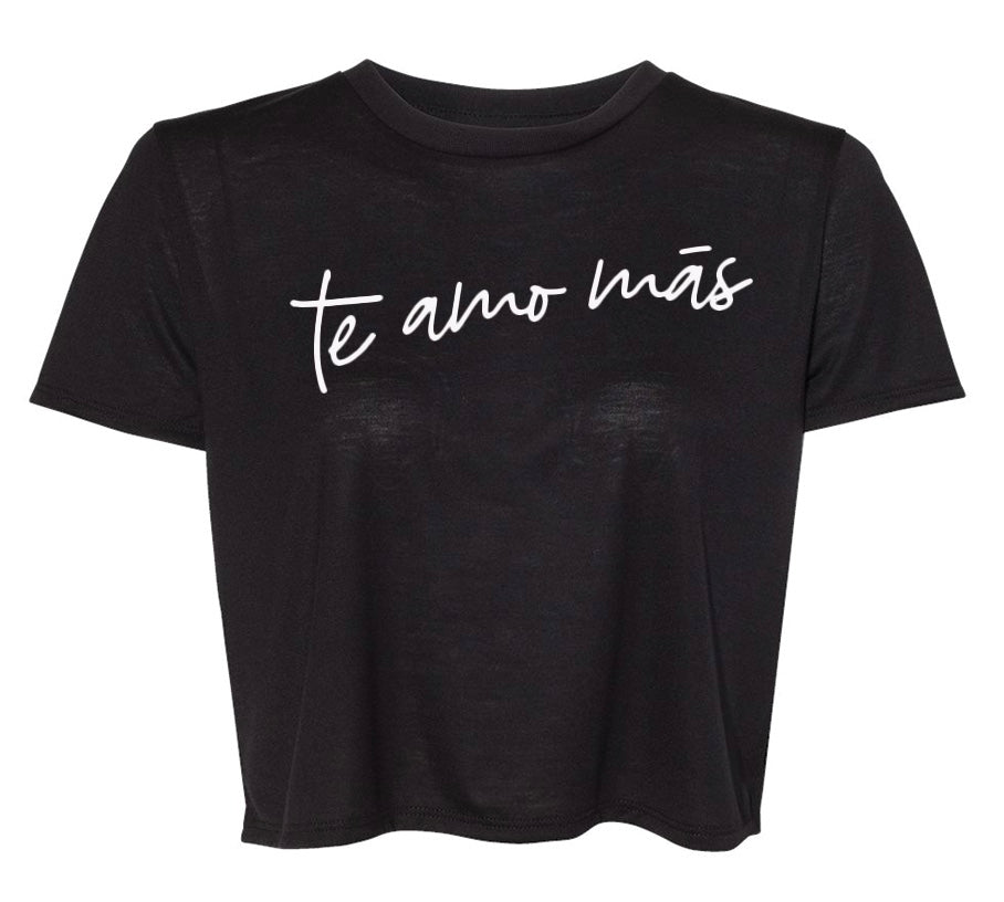 Te Amo Más crop tee