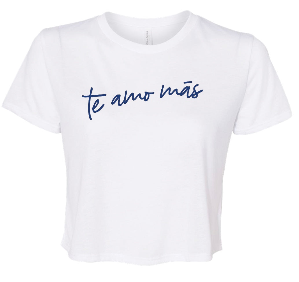 Te Amo Más crop tee